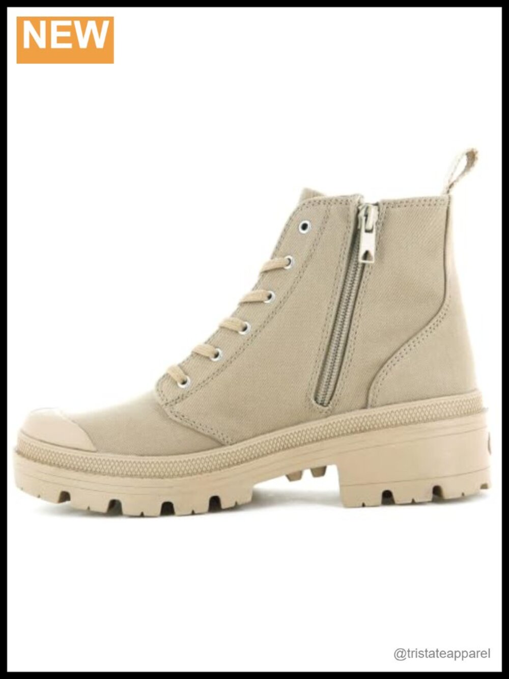 Palladium Women's Pallabase Twill Canvas Combat Ankle Boots